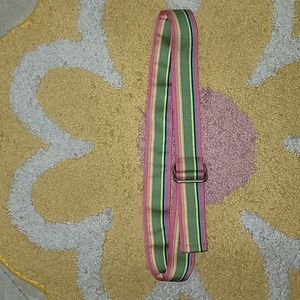 Lands End belt striped multicolored retro vintage colorful 90's girls Medium